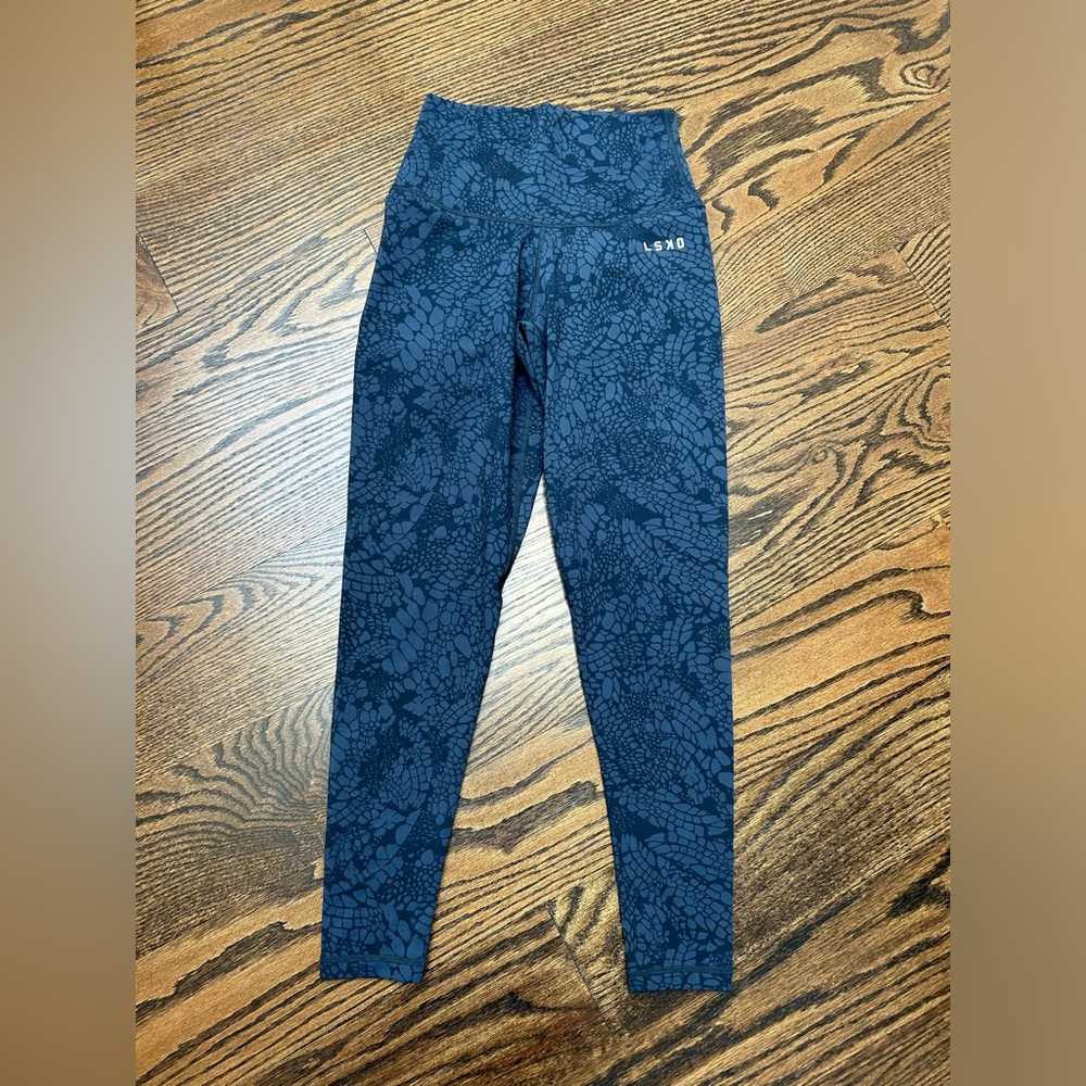 LSKD navy patterned leggings